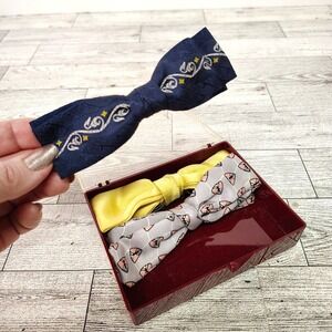 Vintage Lot of 3 Little Boys Clip On Bow‎ Ties by Jet NYC Cutter Boy Best Clip